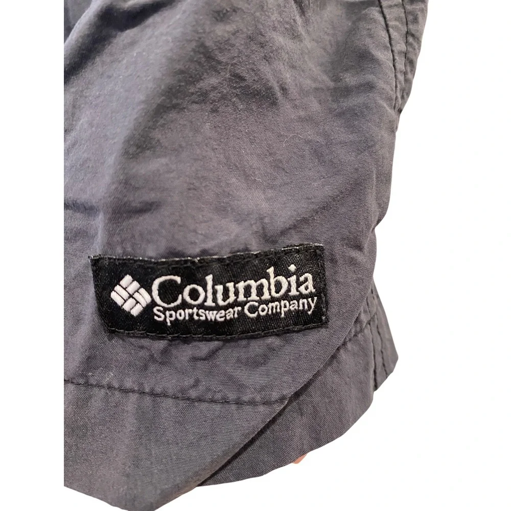 Columbia Sportswear Mens Hiking Shorts Black Nylon Elastic Waist‎ Belt Large